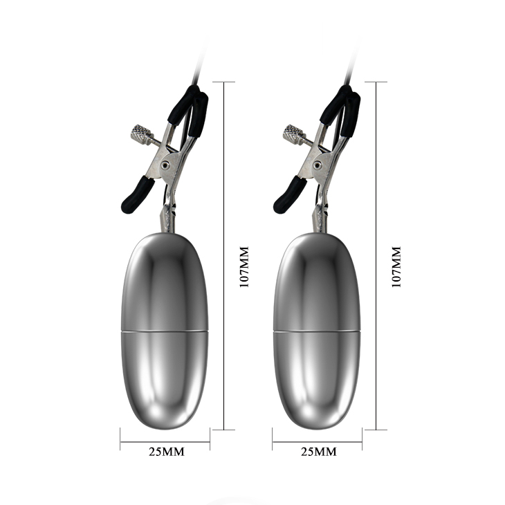 Trứng rung inox có kẹp mát xa ngực Baile Flirt rung nhẹ