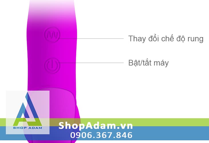 Dương vật giả hai đầu Pretty Love Angelo 30 chế độ rung cực phê