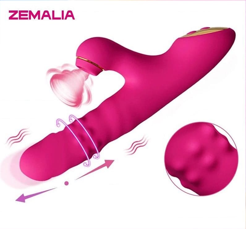 Dương vật giả Zemalia Zora 3 bú mút rung xoay thụt đa chức năng kích thích