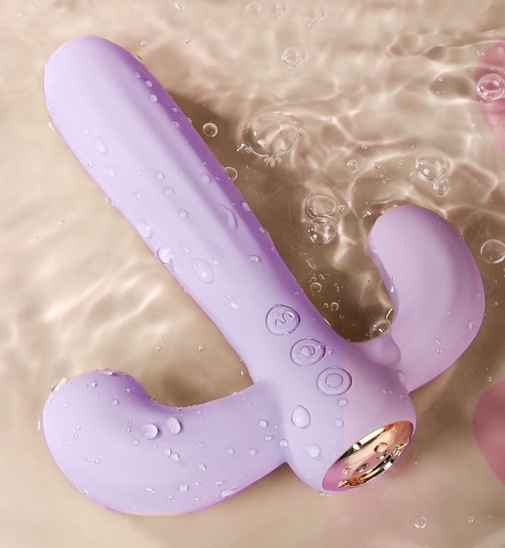 Dương vật giả 3 nhánh xương rồng Svakom Bernice rung hút mạnh mẽ cao cấp