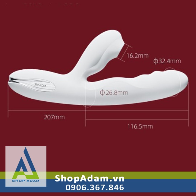 Máy rung hút đẩy 2 đầu Svakom Veromca siêu mạnh tạo ấm hấp dẫn