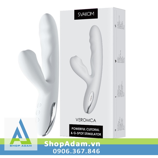 Dương vật 2 đầu rung hút đẩy tạo ấm Svakom Veromca siêu kích thích 