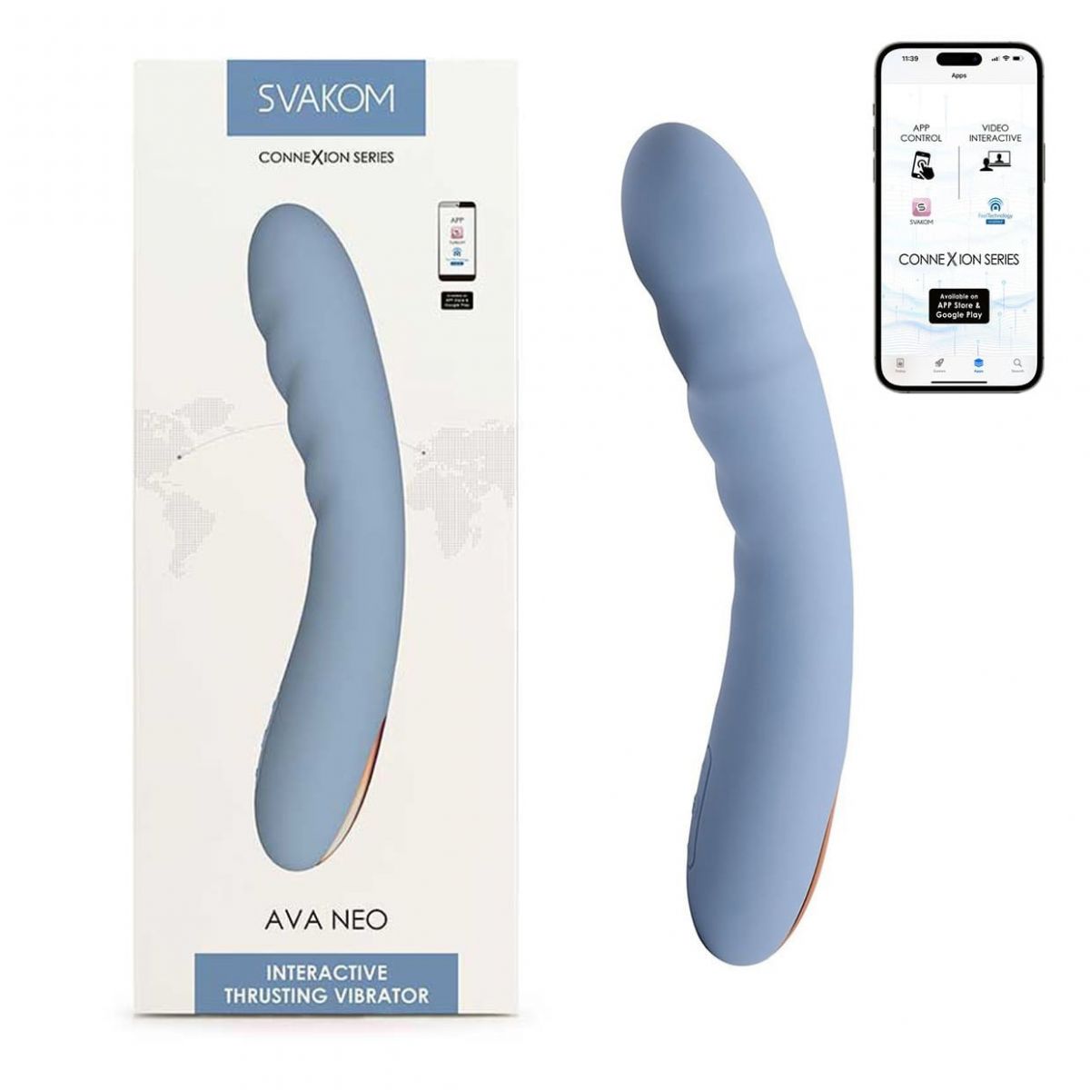 Svakom Ava Neo dương vật giả rung thụt cao cấp điều khiển từ xa