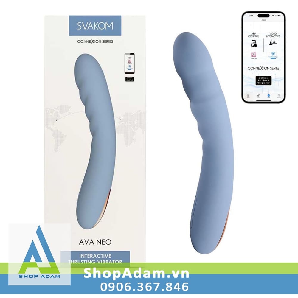 Svakom Ava Neo dương vật giả rung thụt cao cấp điều khiển từ xa
