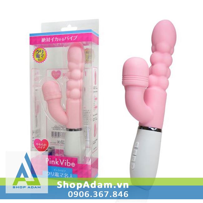 Dương vật giả siêu rung Pink Vibe Nhật Bản – Gai kích thích mạnh