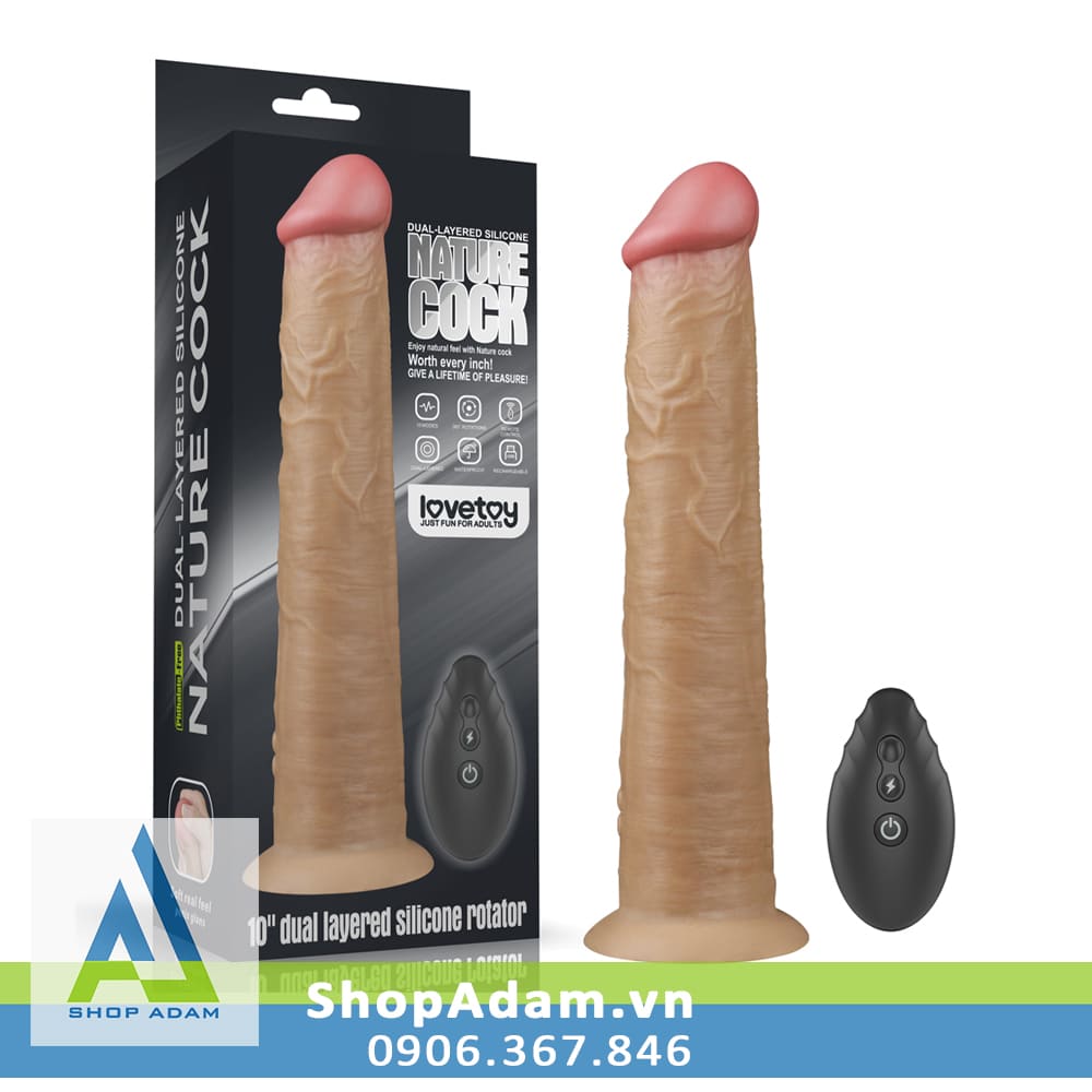 dương vật giả gắn tường rung mạnh lovetoy nature cock 10 cao cấp