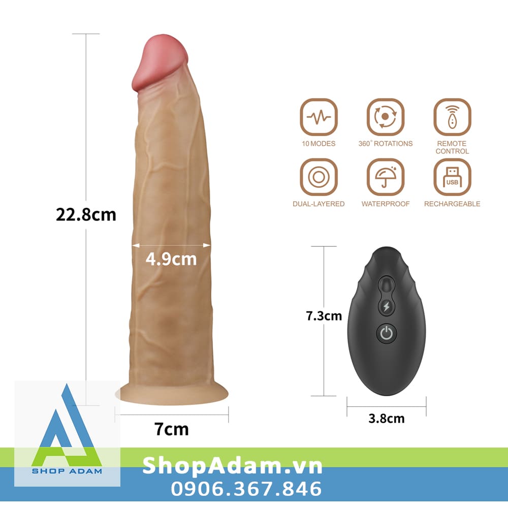 Dương vật giả siêu khủng rung ngoáy gắn tường Lovetoy 9 inch sướng mê Dương vật giả siêu khủng rung ngoáy gắn tường Lovetoy 9 inch sướng mê
