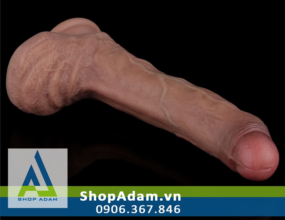 Dương vật giả silicon hai lớp Lovetoy Nature Cock 8.5 inch hít tường chân thật dễ dùng