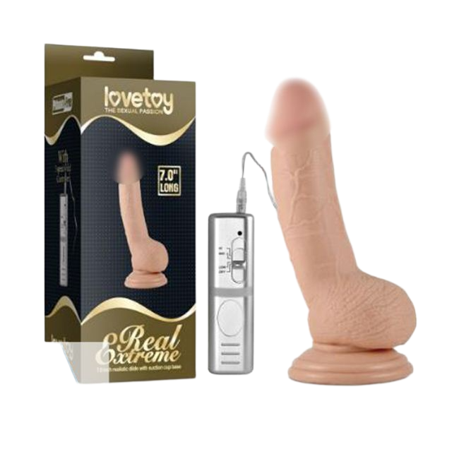 Dương vật giả gắn tường có rung Lovetoy Real Extreme 7