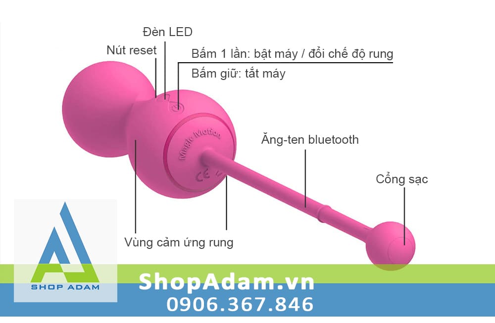 Bóng tập se khít vùng kín Magic Motion Kegel Master Gen 2 ứng dụng tiện lợi