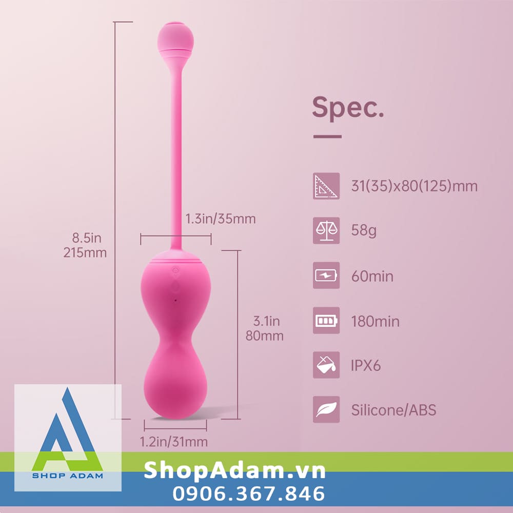 Bóng tập se khít vùng kín Magic Motion Kegel Master Gen 2 ứng dụng tiện lợi