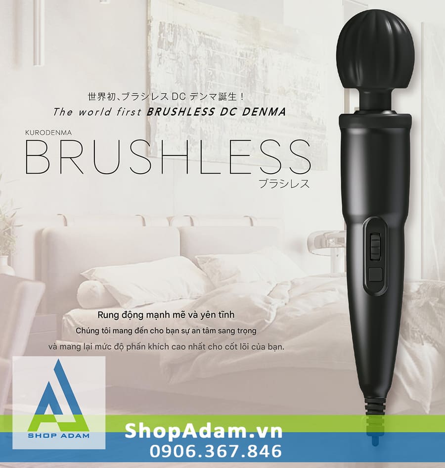 Chày rung Wild One Kurodenma Nhật Bản siêu mạnh cao cấp kích thích Chày rung Wild One Kurodenma Nhật Bản siêu mạnh cao cấp kích thích