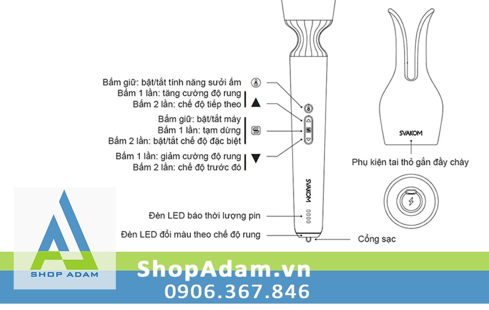 Chày rung Svakom Emma Neo 2 sưởi ấm cao cấp kết nối App