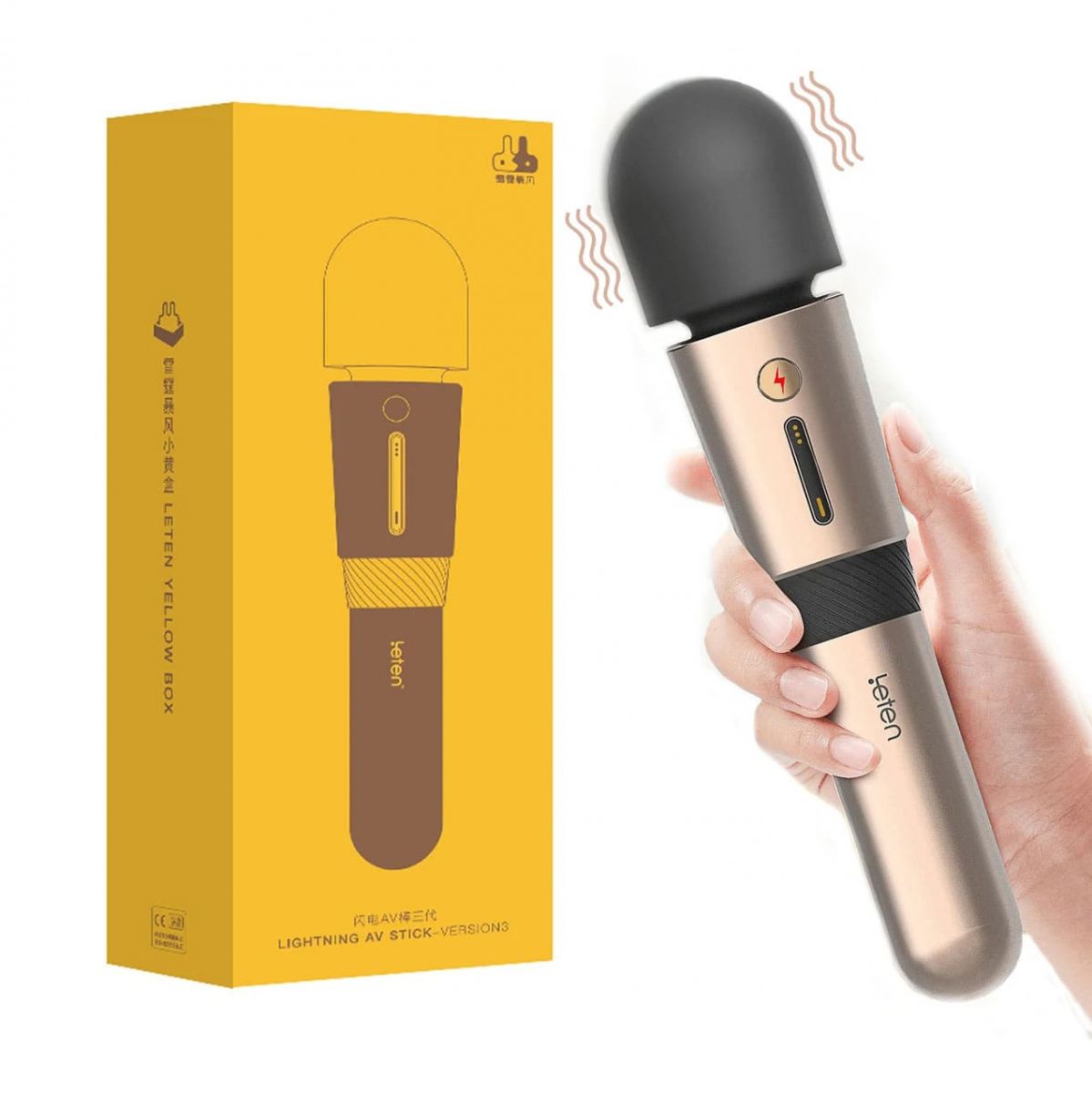 Chày Rung Leten Lightning Massage Âm Vật Có Sưởi Ấm