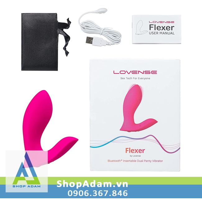 Lovense Flexer Máy Massage Điểm G 2 Đầu Rung Chuyển Động