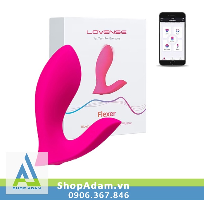 Lovense Flexer máy massage điểm G 2 đầu rung điều khiển qua app 