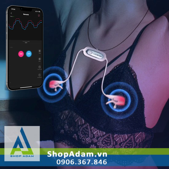 Lovense Gemini Máy Rung Kẹp Vú 2 Đầu Điều Khiển Từ Xa Sang Trọng