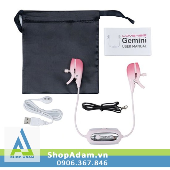 Lovense Gemini Máy Rung Kẹp Vú Cao Cấp Điều Khiển App