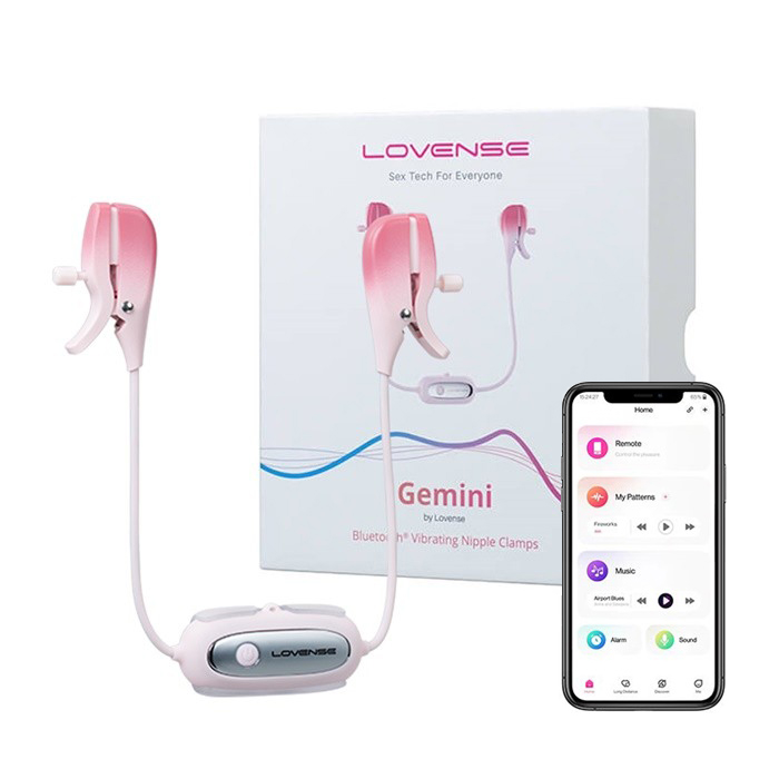 Lovense Gemini Máy Rung Kẹp Vú Cao Cấp Điều Khiển App