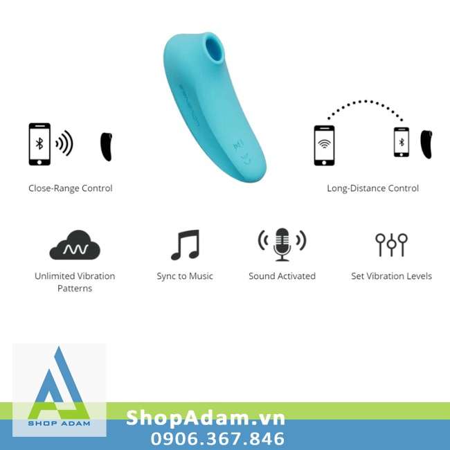 Lovense Tenera Máy Bú Mút Nhũ Hoa Âm Đạo Cao Cấp Điều Khiển App