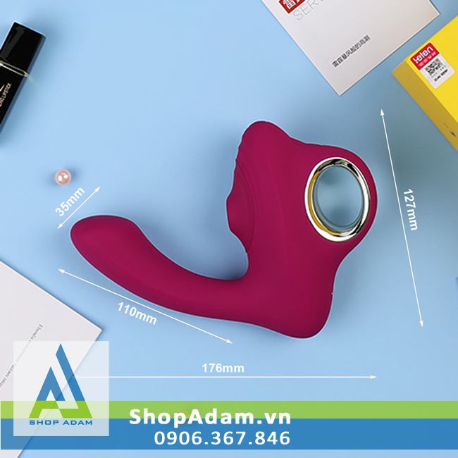 Máy rung hút sưởi ấm 2 đầu Leten Wang Chao điểm G âm vật