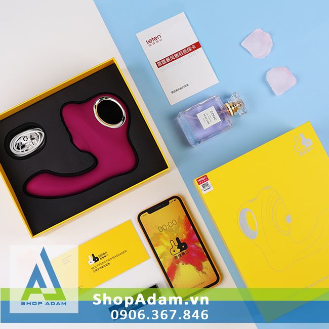 Máy rung hút sưởi ấm 2 đầu Leten Wang Chao điểm G âm vật