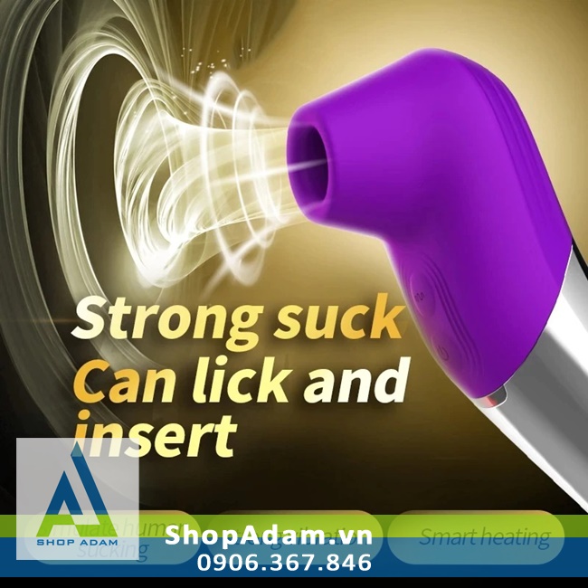 Máy rung hút điểm G sưởi ấm Leten Super Strong đa chế độ