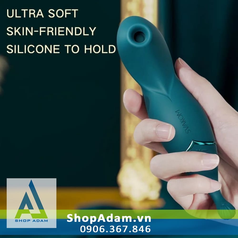 Svakom Qingdai Shy Peacock máy rung hút cao cấp cho nữ cực phê