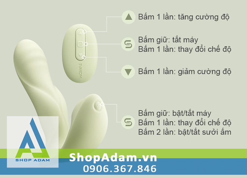 Máy mát xa điểm G Svakom Gabrielle Hút Thụt Sưởi Ấm Điều Khiển