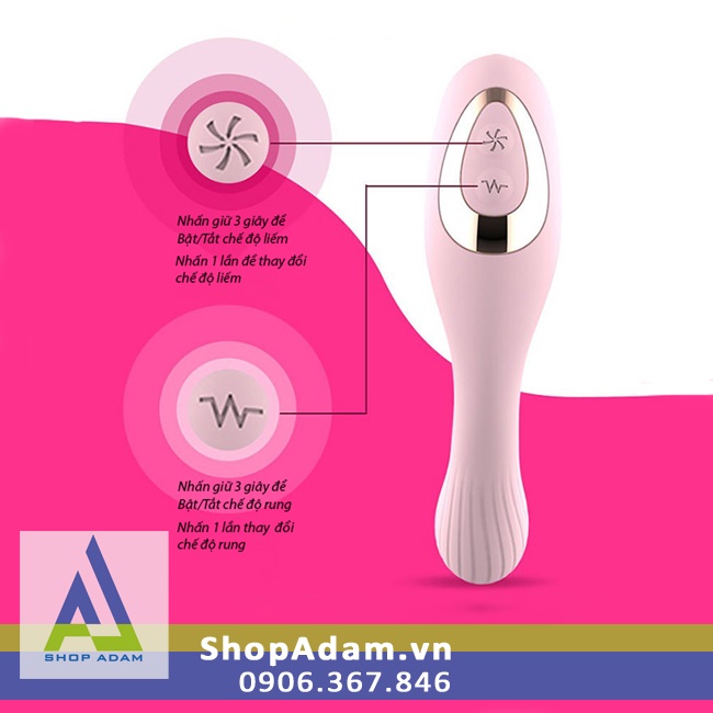 Máy thủ dâm nữ siêu rung liếm vùng kín Nvtoys Disa phê
