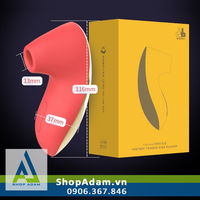 Máy rung hút núm Leten Fantasy kèm đầu liếm siêu kích thích