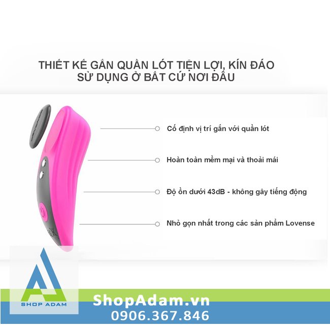 Lovense Ferri máy rung mini gắn quần lót điều khiển app