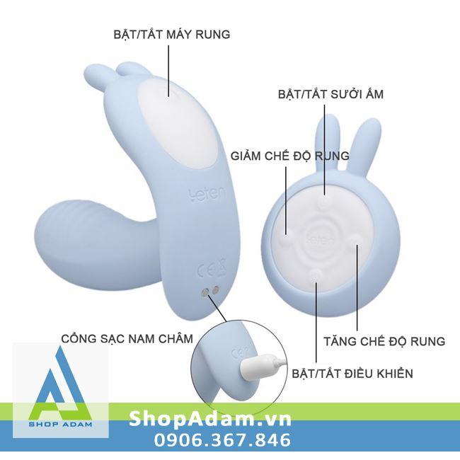 Đồ chơi tình dục nữ Leten remote rung mạnh sưởi ấm kích thích