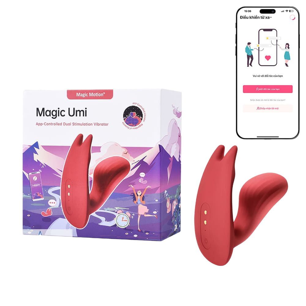 Sex toy nữ massage vùng kín điều khiển từ xa qua App Magic Motion Umi