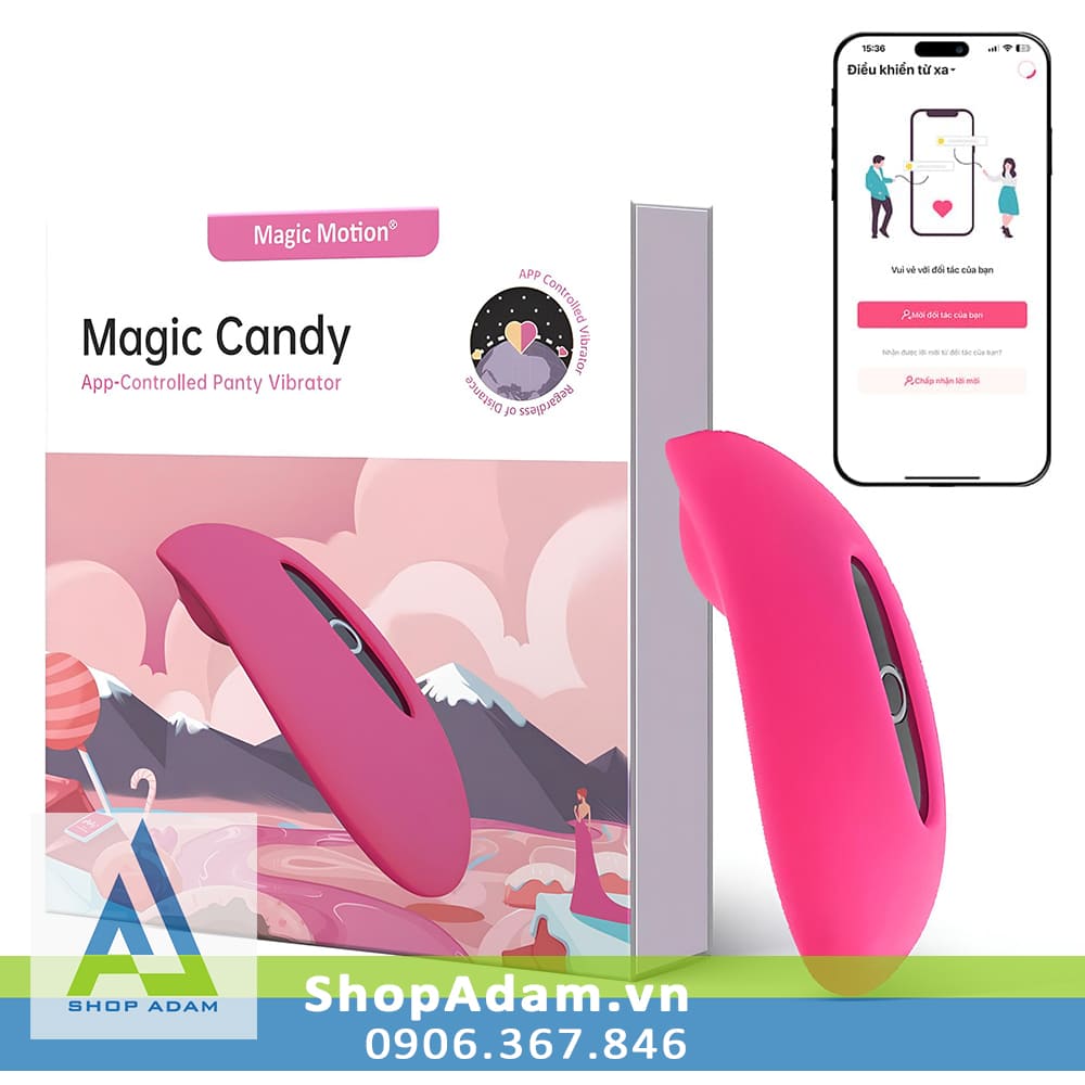 Máy rung vùng kín Magic Motion Candy mini Bluetooth an toàn tiện lợi Máy rung vùng kín Magic Motion Candy mini Bluetooth an toàn tiện lợi