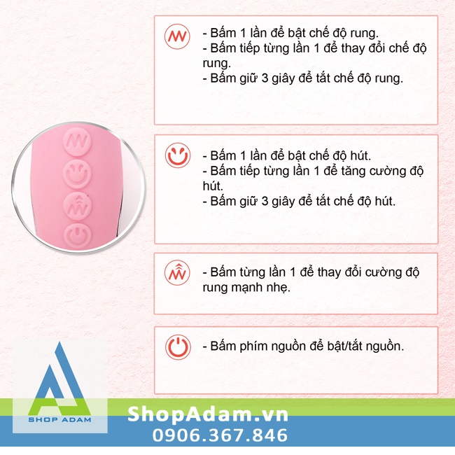 Dụng cụ tình yêu nữ rung hút Woman Love Orga Moon Nhật đa năng thăng hoa