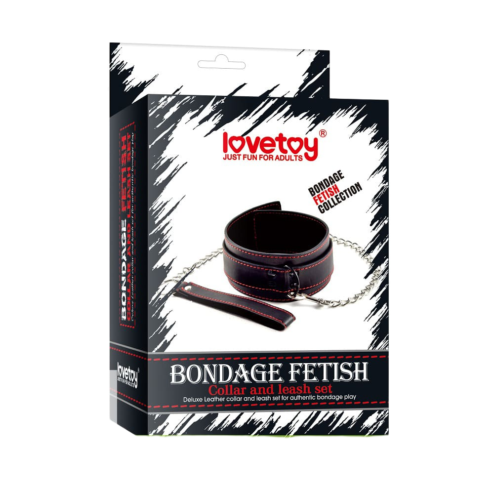 Bộ vòng cổ dây xích cosplay Lovetoy Bondage Fetish mềm mại 