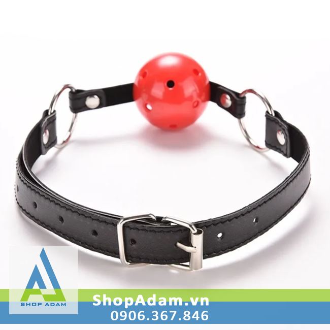 Khoá hàm bóng tròn dây da an toàn đỏ đen cảm giác thăng hoa