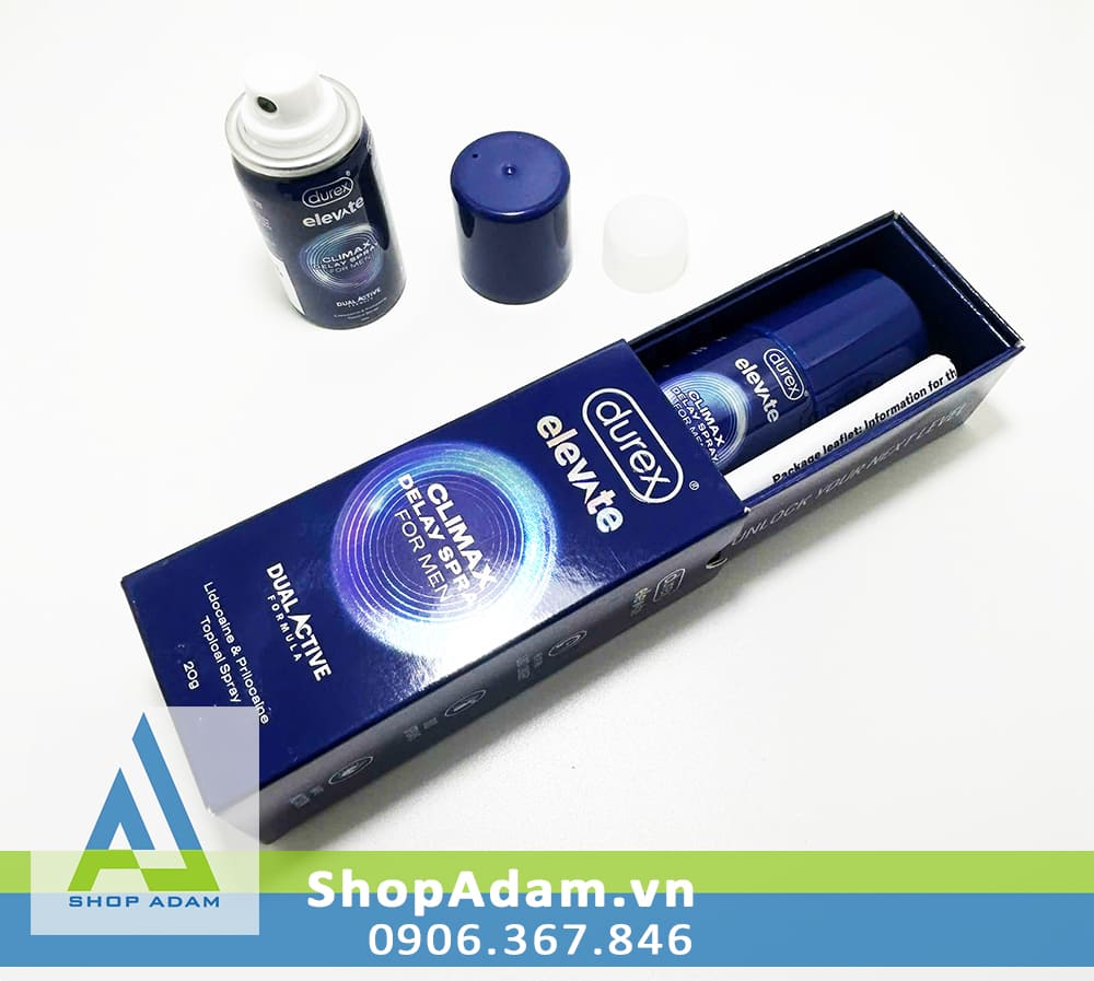 Chai xịt kéo dài thời gian Durex Elevate Climax Delay Spray