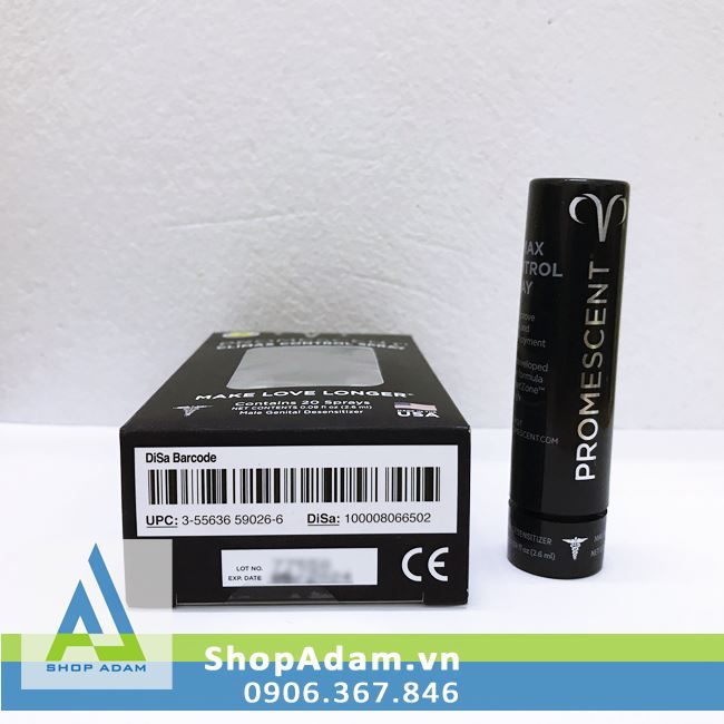 Chai xịt chống xuất tinh sớm Promescent Delay Spray USA 2.6ml hiệu quả cao