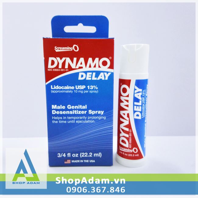 Thuốc Xịt Kéo Dài Quan Hệ Dynamo Delay Lidocaine 13% Hiệu Quả 