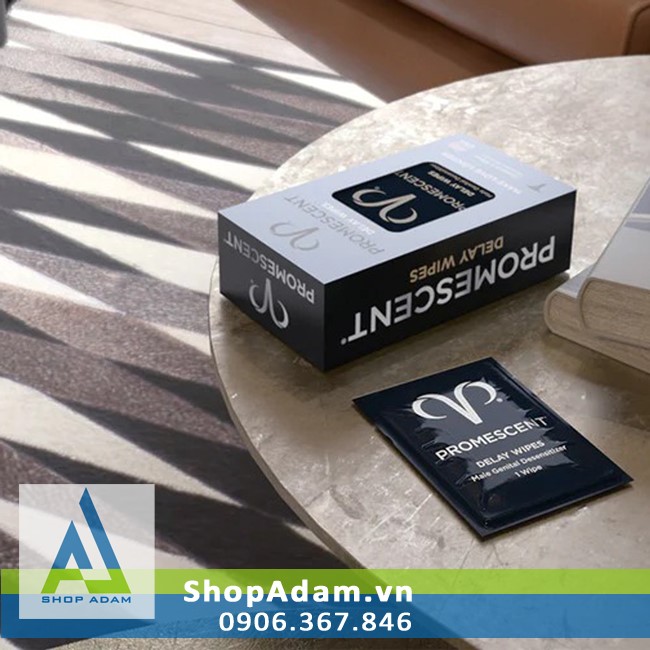 Khăn lau kéo dài thời gian Promescent Delay Wipes cho nam tăng khoái cảm