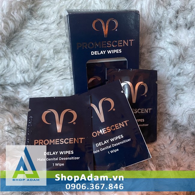 Khăn lau kéo dài thời gian Promescent Delay Wipes cho nam tăng khoái cảm