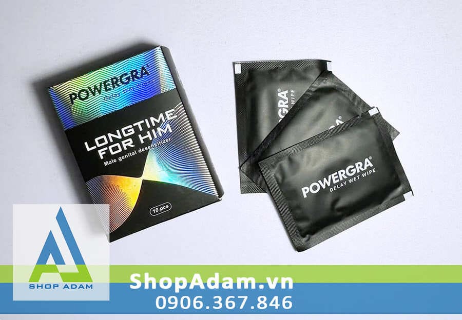 Powergra Delay Wet Wipes khăn ướt tăng cường kéo dài quan hệ H10