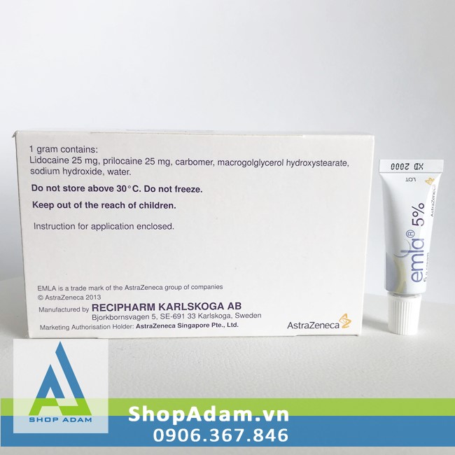 Emla 5g gel chống xuất tinh sớm hiệu quả Thuỵ Điển chính hãng