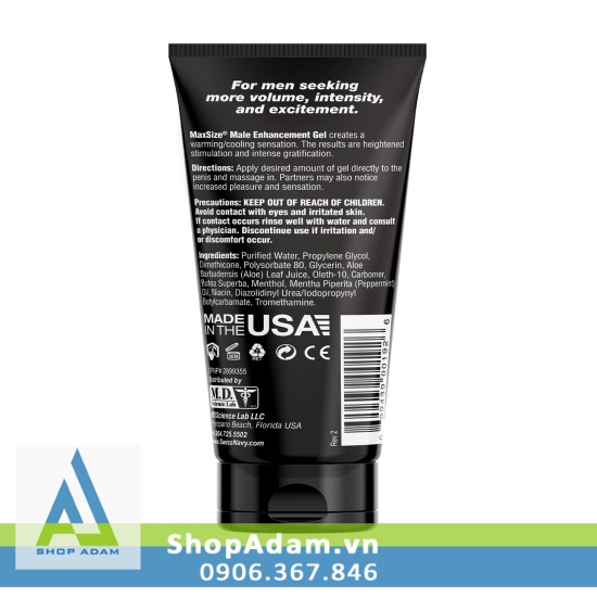 Swiss Navy Max Size kem bôi cương dương kéo dài quan hệ an toàn hiệu quả