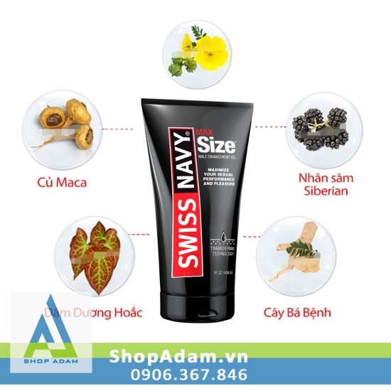 Swiss Navy Max Size kem bôi cương dương kéo dài quan hệ an toàn hiệu quả