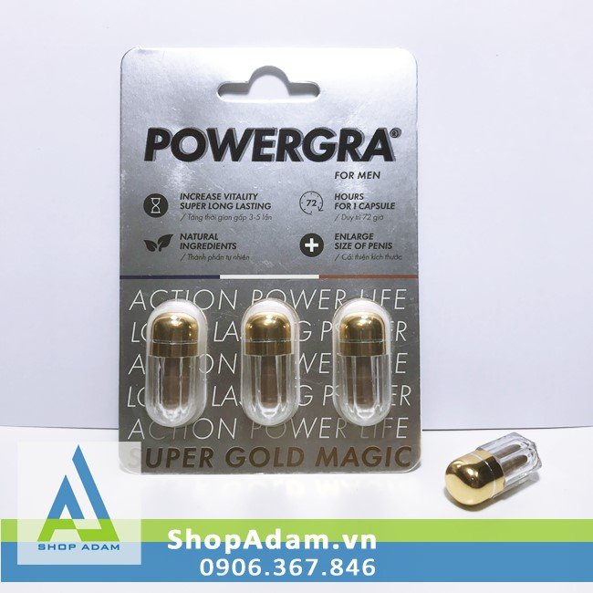 Viên uống Powergra tăng cường sinh lý nam giới hiệu quả 