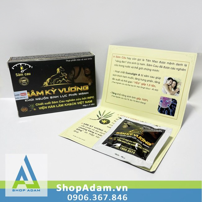 Thảo dược Sâm Kỳ Vương tăng sinh lực nam hiệu quả hộp 4v