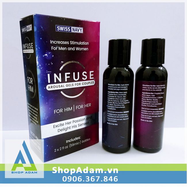 Gel Bôi Trơn Swiss Navy Infuse Kích Thích Cực Khoái 59ml